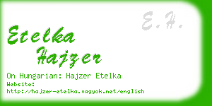 etelka hajzer business card